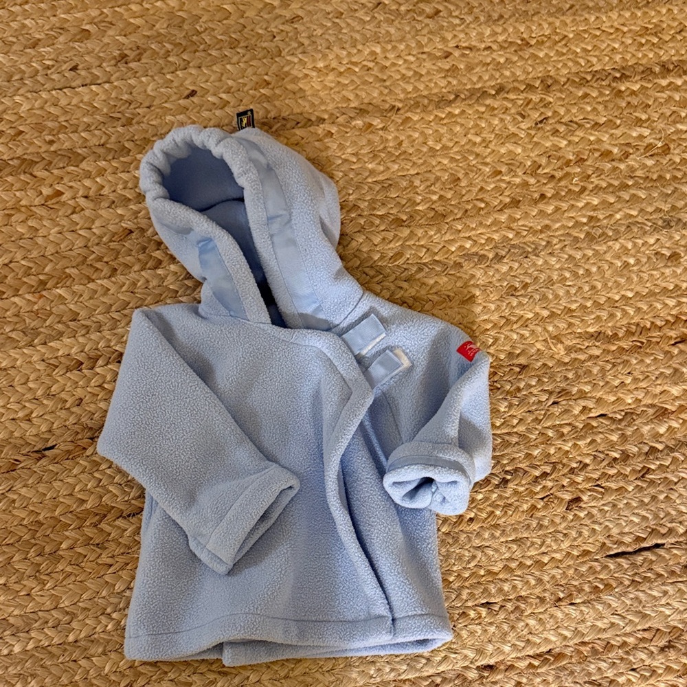 Cozy Light Blue Hooded Jacket
